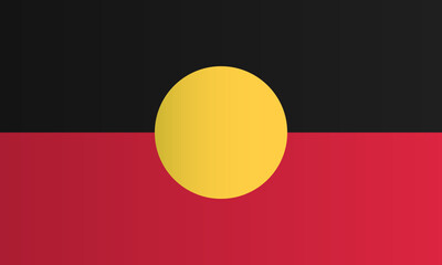 Australian Aboriginal national Flag. County identity