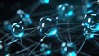 © angel_nt - Molecular structures are shown with glowing particles and intricate connections in a dark background, emphasizing a futuristic and technology-driven atmosphere