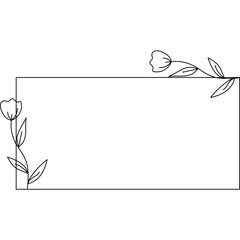 Wall Mural - Floral Border Frame