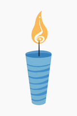 Poster - lit candle illustration vector