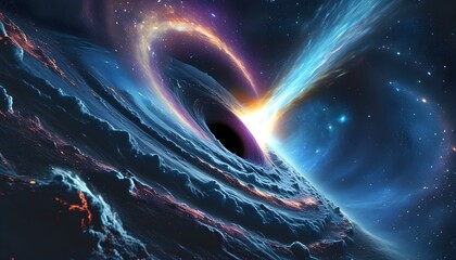 Wall Mural - The gorgeous interstellar whirlpool and bright central star are full of cosmic mystery.