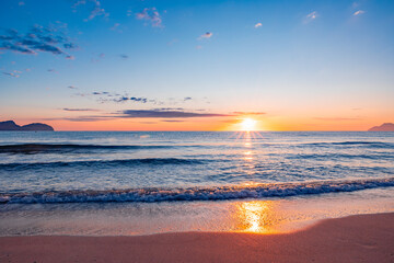 Sticker - sunset on the beach