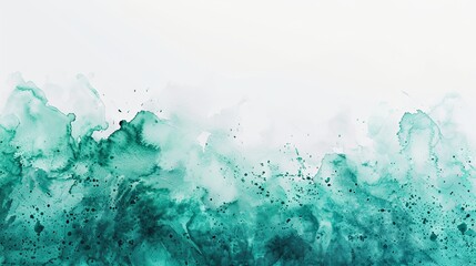 Wall Mural - Beautiful splashing watercolor background with a gradient of teal hues. This vibrant and artistic abstract design features a mix of colors blending seamlessly