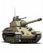 © kengkreingkrai - cartoon drawing of a tank with a turret on it.