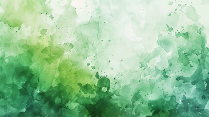 Wall Mural - Abstract splash of watercolor background in green gradient, showcasing a vibrant and fluid design with smooth color transitions and dynamic brush strokes.