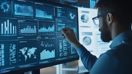 Wall Mural - data science for business intelligence, data science for business intelligence with an image depicti