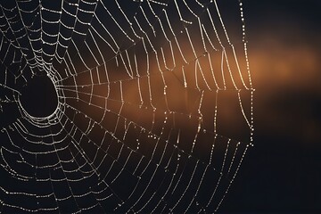 Wall Mural - web dark background spider lightning abstract blue black light storm thunder electric nature spider'