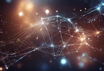 Wall Mural - communication line background graphic datum business cyberspace particles digital network concept fu