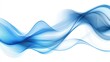 © Suphannika - Abstract Blue Flowing Wave Pattern, Elegant abstract design featuring smooth, flowing blue waves on a white background, evoking a sense of movement and calm.