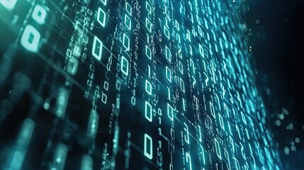 binary code displaying data stream on digital screen