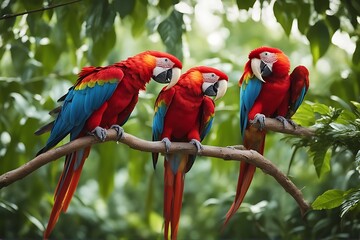 two branch scarlet playing macaw costa rica parrot bird in flight flying animal lovely nature colourful beak red tropical green wildlife tree blue feather yellow wild colours exotic lorikeet rainbow