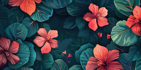 Canvas Print - Beautiful Flora Illustration