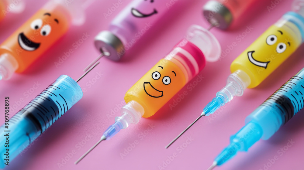 Happy Injection Syringes aren't scary anymore! Healthcare artists have found a way to ...