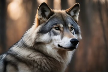 Poster - portrait canis wolf grey lupus canino predator animal mammal creature wildlife outside outdoors winter snow nature natural horizontal closeup