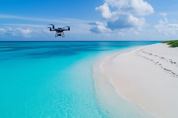 Sticker - Drone  on the beach