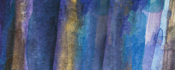 Canvas Print - blue abstract watercolor macro texture