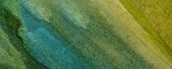 Poster - green abstract watercolor macro texture