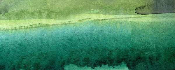 Poster - green abstract watercolor macro texture