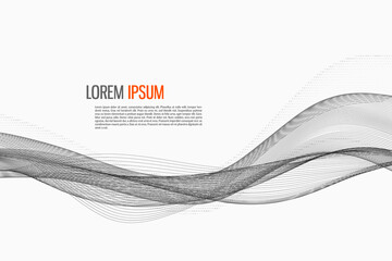 Wall Mural - blended curved wavy lines. modern background for business cards, posters, sites, covers, postcards, 