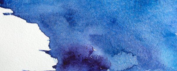 Wall Mural - blue abstract watercolor macro texture