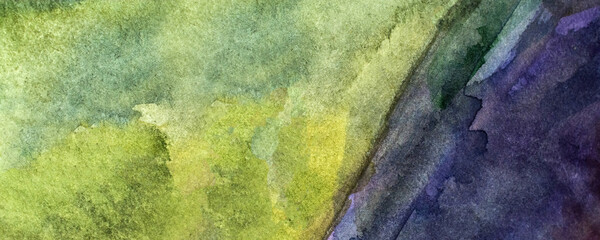 Poster - green abstract watercolor macro texture