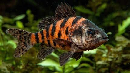 Poster - Vibrant tropical fish swimming in aquarium