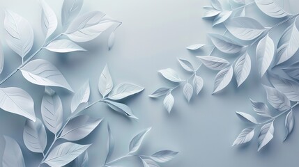 Wall Mural - The serene beauty of a paper leaf banner