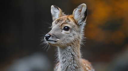 A Close-up of a Curious Fawn