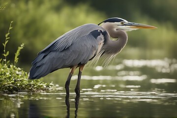 great blue heron bird water nature animal egret wildlife lake duck pond white grey crane feather beak wild fishing river marsh large wetland