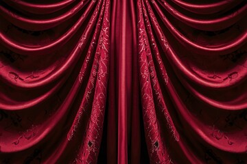 A stunning visual of a vibrant red fabric backdrop