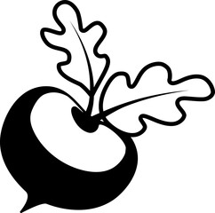 Wall Mural - Beetroot icon. Silhouette sign. Vegetable symbol.