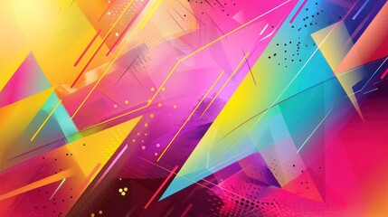 Wall Mural - Abstract graphic design background with vibrant colors and geometric shapes. 