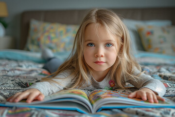 Children reading story