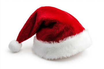 Wall Mural - santa claus hat isolated on white 