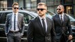 © N7 - High-profile executive with close protection team