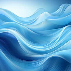 Wall Mural - soft waves and curves in abstract light blue background