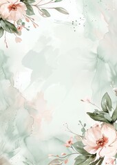 Wall Mural - floral background with flowers