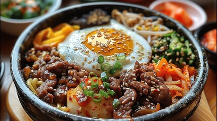 Poster - Korean food, gimbob. Generative AI.