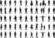 © zolotons - People silhouette set, on white background vector