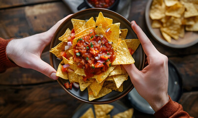 National Nachos Day copy space background