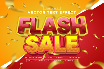 Sticker - Red and Yellow Flash Sale 3D editable text effect