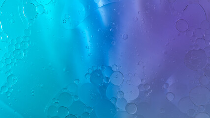 Canvas Print - Abstract Blue and Violet water bubbles background