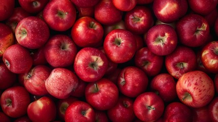 Wall Mural - Lots of red apples Tasty and juicy Background of apples High quality photo : Generative AI