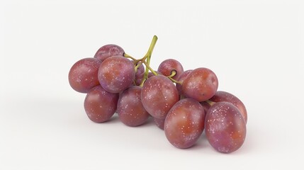 Wall Mural - Red grape isolated on white background with clipping path : Generative AI