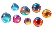 © Your Background - Vibrant soap bubbles with colorful reflections cutout, isolated clipart on transparent background