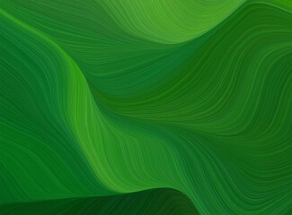 Wall Mural - Dynamic horizontal banner. modern soft curvy waves background design with sea green.