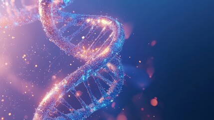Wall Mural - research dna genes, futuristic chromosome molecules, dna structure concepts and dna gene biotechnolo