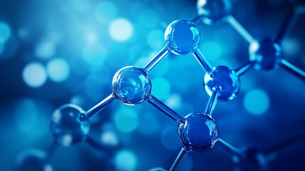 Wall Mural - this illustration shows a 3d model of a molecule. science background with illustrations