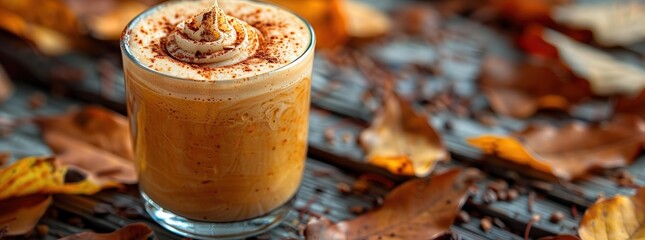 Poster - Pumpkin Spice Latte with Whipped Cream and Cinnamon