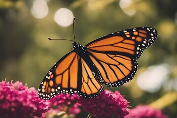 Canvas Print - butterfly beautiful monarch closeup isolated fly tropical white yellow orange macro love colourful insect beauty fauna background nature single large animal majestic fragility freedom migrant